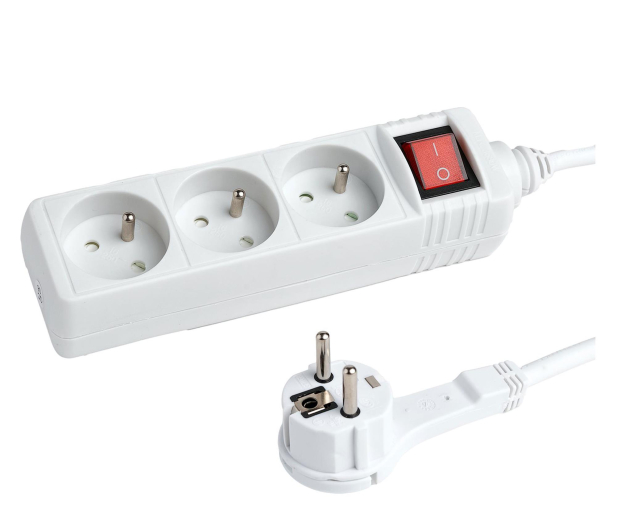 HAMA Listwa zasilająca Standard 3gn, 3m, biała - 1416389 - zdjęcie